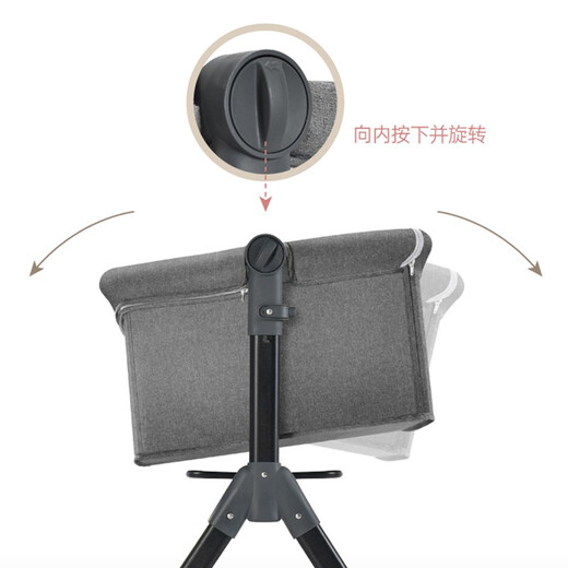 ULOP diaper table crib multi-functional foldable mobile splicing baby shaker newborn baby sleeping artifact small splicing bed mosquito net + mat + changing table