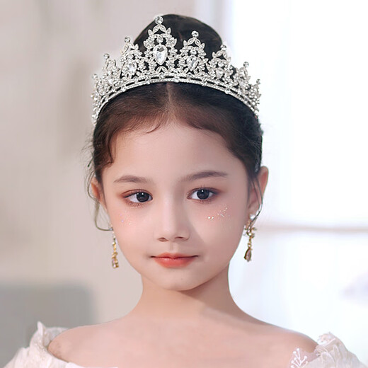 Bai Qixin's birthday crown and headdress, 18-year-old coming-of-age ceremony, sparkling diamond headband, marriage proposal, children's performance and shooting props, hair accessories, crown and headdress, Bai Rong