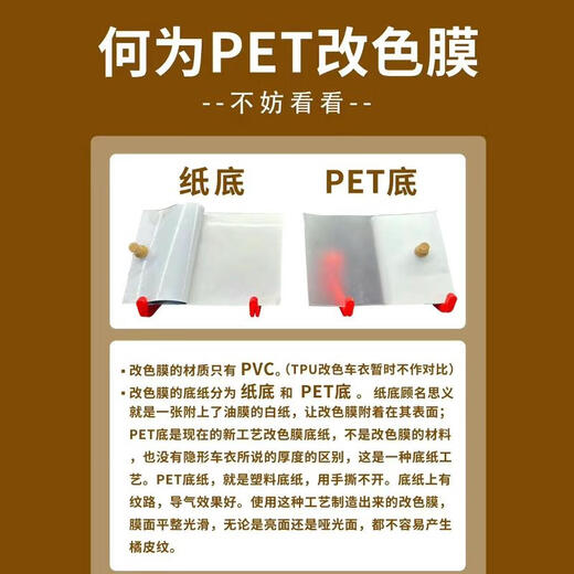 Film partner car film PET liquid metal silver full car film color changing film electro-optical black warrior car clothing paint protective film PET color changing film only +200