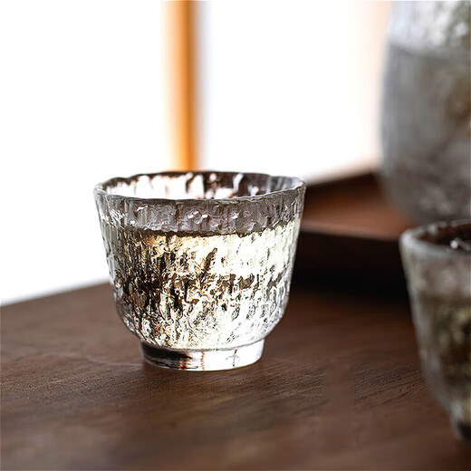 WINEWINGS Japanese hand-made glass wine warmer set household liquor dispenser hammer pattern sake ice jug Japanese wine cup wine set wine glass single simple package