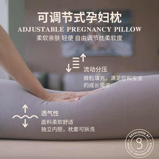 BabyWatch pregnancy pillow waist support side sleeping pillow abdominal U-shaped pillow side sleeping pillow adjustable multi-functional candy pillow