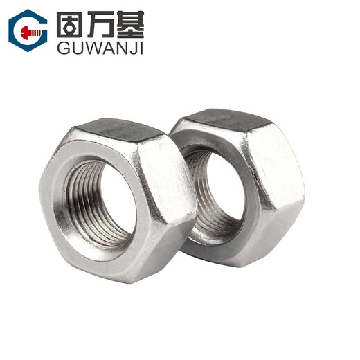 Guwanji 304 stainless steel hexagonal fine thread nut, filament screw cap, fine thread hexagonal nut national standard set, 304 thin fine thread reverse thread M33*2 1 piece