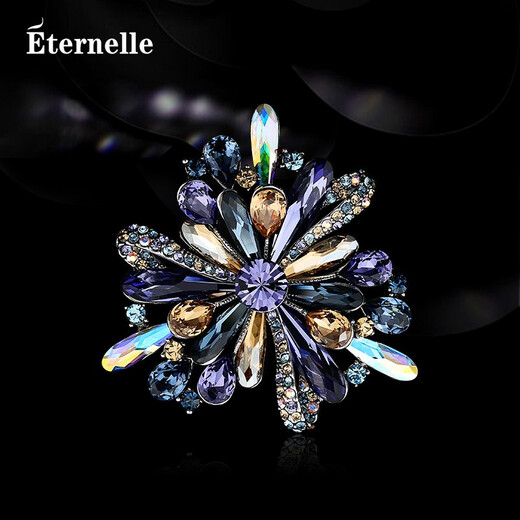 Eternelle French eternal original design brooch high-end feminine clothing accessories pin neck corsage wedding purple