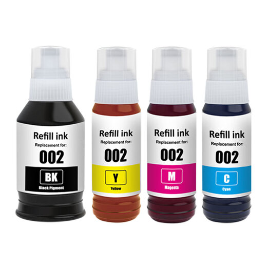 色彩卫仕 COLOR GUARD适用爱普生002墨水L4268 L4266 L4168 L4263 L4165 L6198打印机 002墨水1套+送1支黑色（共5支）