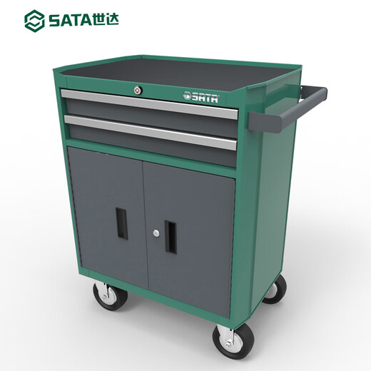 SATA tool cart 5-drawer hardware tool box multi-function repair tool cart car room tool cabinet 95121 95123 (2 drawers double doors)
