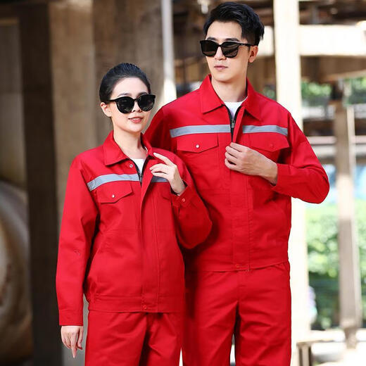 Haoying Autumn and Winter Double Layer Work Clothes Suit Men's Wear-Resistant Jacket Thickened Belt Liner Labor Insurance Top Work Clothes Factory Clothing Customized Double Layer Wide Reverse Navy Suit 175/XL