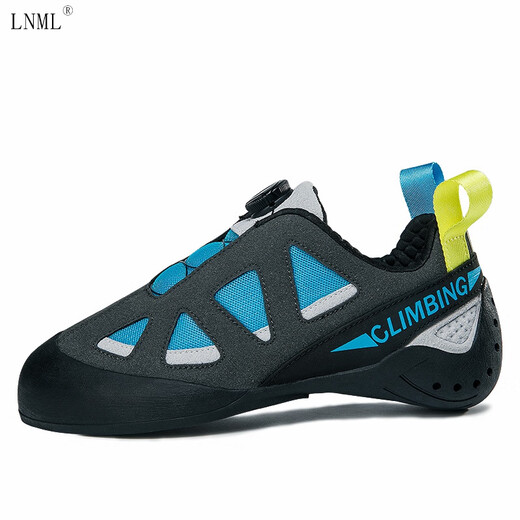 LNML training rock climbing shoes, beginner climbing shoes for boys and girls, novice rock climbing shoes, non-slip bouldering children's student training shoes PY-189 blue 35