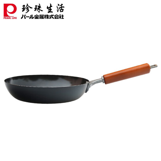 Pearl Life Japanese imported frying pan 24cm household healthy iron frying pan uncoated non-stick pan fried egg steak pan