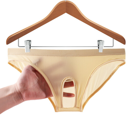 Sexy sexy underwear, passionate and transparent, tempting men's underwear, physiological penis, no need to take off, thong, white M