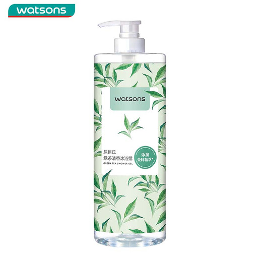 Watsons Green Tea Fragrance Shower Gel 1L (Tea Extract, Hyaluronic Acid, Softening and Cleansing)