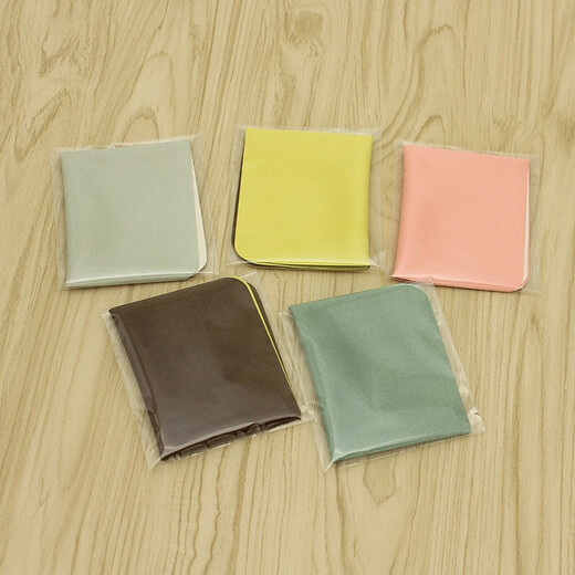 Colin Qing lint-free soft cloth two-color island velvet surface mobile phone screen wiper lens cleaning cloth 5 pieces