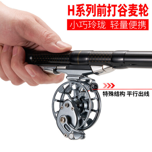 Danbo double-speed front threshing wheat fishing wheel, light all-metal lightweight raft fishing wheel, hot wheel with unloading force, raft fishing double-speed wheel-quick disconnect cup type 69g HSZ-45 other right-hand type