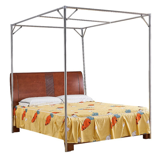 
Thickened mosquito net bracket pole rack thickened three-door floor-standing household double 1.51.8 stainless steel three-door white three-door mosquito net + bracket 12 diagonal braces (1 set 1.5 meters wide x 2 meters long