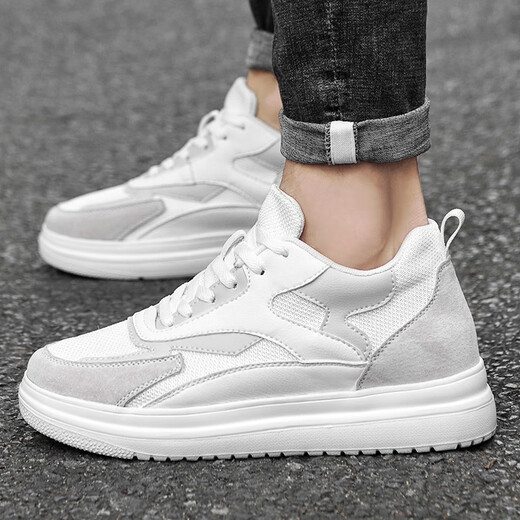 Liangxu summer height increasing men's shoes 10cm Korean style trendy sports invisible men's height increasing shoes 8cm white men's height increasing sneakers white 6cm 40