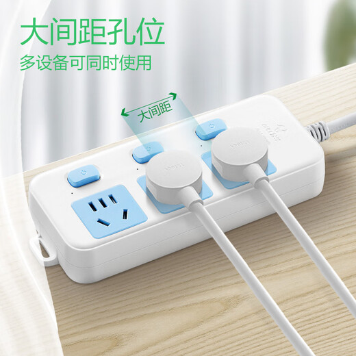 Bull socket panel plug-in board drag line board household 0.5/1 meter ultra-short line porous strip plug-in strip converter short plug-in strip 50 cm 1 meter original full length 0.5 meters 314S