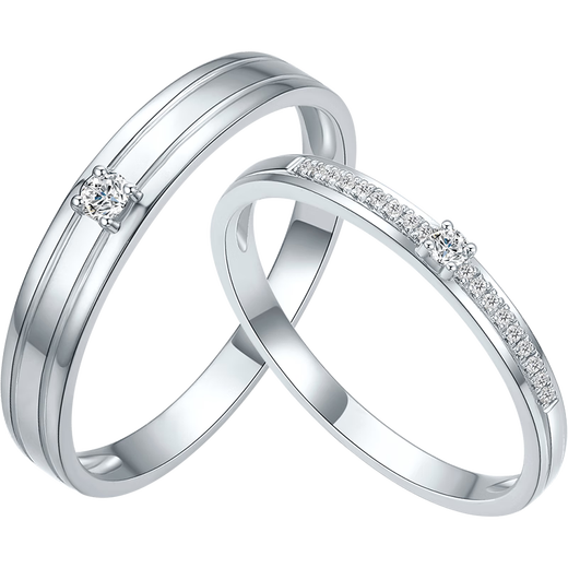 Saturday Fortune Diamond Pair of Rings Couple Wedding Ring Diamond Ring PT950 Platinum Single Approximately 3.1 Points Men's Ring No. 19 Birthday Gift