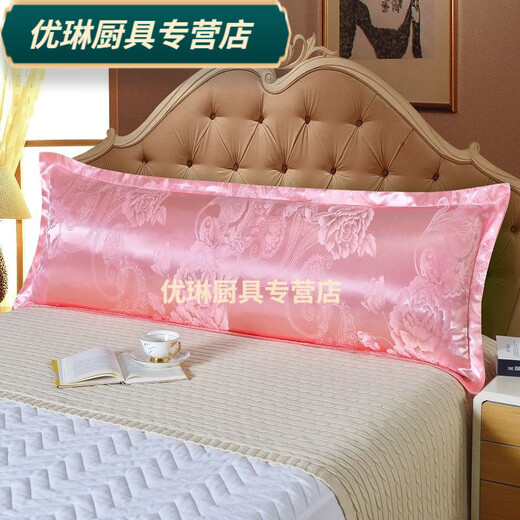 Jacquard Double Pillowcase Cotton Couple Pillow Extended Pillowcase Long 1.2m 1.5m 1.8 Cotton Long Pillowcase Story of Roses Single 0cm*0cm 12048mm Individual Pillowcase