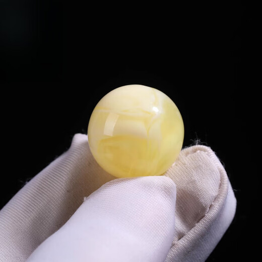 Fat Donglai same style beeswax single bead fidelity natural round beads loose beads old single bead toy bracelet accessories with beads chicken oil yellow 18mm 1 piece