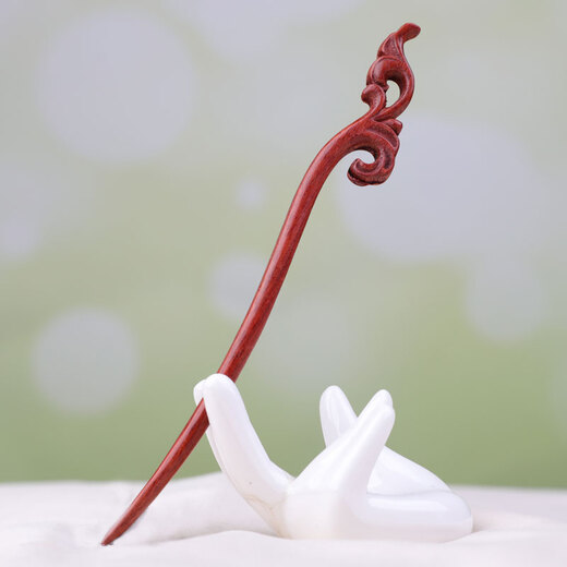 Jiangnan first saw red wood decorative hairpins, retro-style wooden simple hairpins, holding the moon, Hanfu, Chinese style DIY hairpins, No. 1 Xiangyun