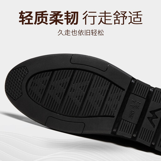 Spider King Men's Shoes Business Casual Leather Shoes Men's Genuine Leather Spring and Summer New Men's Leather Shoes Middle-aged Dad Shoes 30725B Black (725) 41 (255mm)