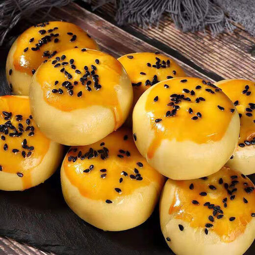 Yideli Snow Mei Niang Egg Yolk Pastry Bread Whole Box Breakfast Healthy Internet Celebrity Snacks Snacks Snacks Red Bean Egg Yolk Pastry 20 Packs 400g