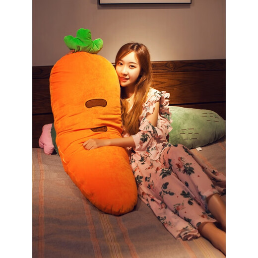 Youyu cartoon sleeping with her long sleeping pillow long strips cartoon plush toys and dolls, etc. Pineapple 70cm (with inner liner can be removed and washed)