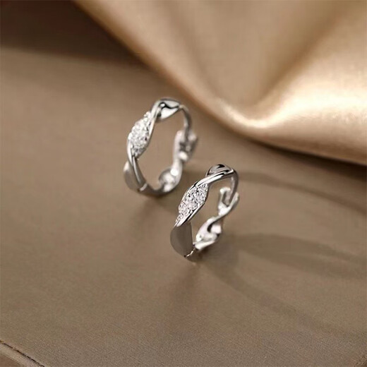 Xinshe S999 Silver Mobius Earrings for Women 2025 New Light Luxury Earrings Simple High-end Earrings Earrings Gift Pair + Gift Box Packing