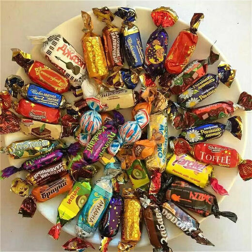 Other Russian mixed candies, Russian-style chocolate, mixed candies, New Year goods, shipped from the port, mixed candies 1000g, two packs