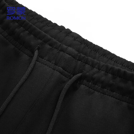ROMON casual pants men's autumn trendy straight warm pants men's versatile sports elastic sweatpants T1053 gray XL