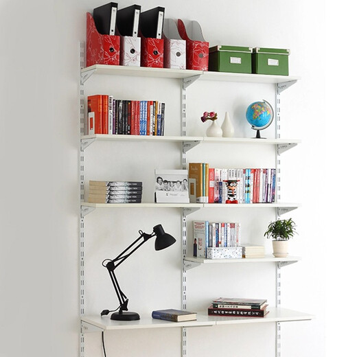 Midas wall shelf U-shaped double slot wall rail special bracket metal bracket storage rack shelf white 37cm single