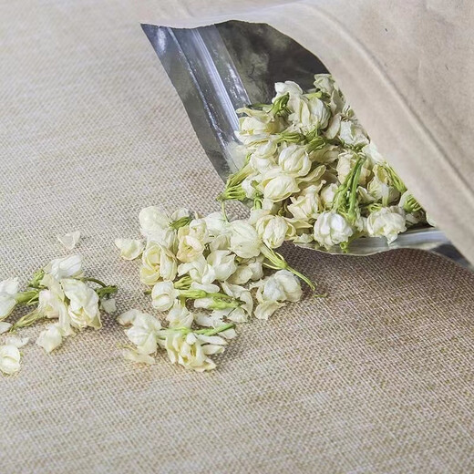 Mingbo original dried jasmine flowers from Heng County, Guangxi, fully opened dried jasmine flowers with strong fragrance, canned jasmine pure flowers (buds) 100g