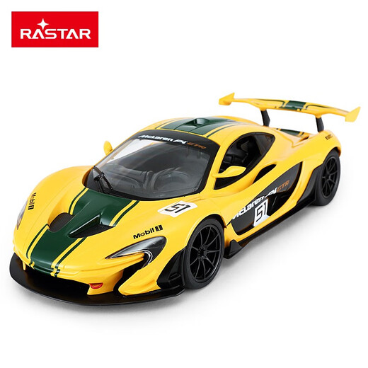 RASTAR remote control car 1 14 McLaren P1 GTR children's toy car electric car sports car simulation model boy gift 1 14 McLaren P1 GTR yellow 75000