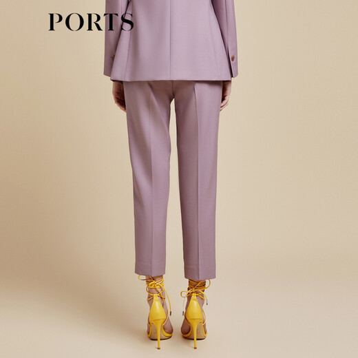 PORTS Baozi shopping mall's new spring women's trousers with small feet and trousers LD8P105PWW029 Dawn Lilac-1 S (4)