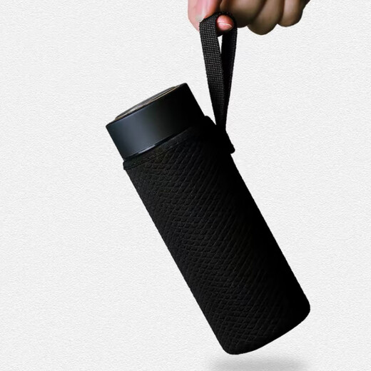 Guoxian stew universal thickened cup protective cover glass cup anti-fall and anti-scalding thermos cup cover portable rope cup bag portable storage bag black large rope cup cover 1