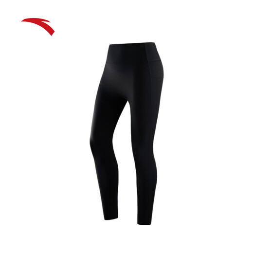 ANTA (ANTA) Velvet Tights Women's Winter High Waist Tummy Lifting Pilates Outerwear Yoga Pants Sports Pants Basic Black-1 S (Female 160)