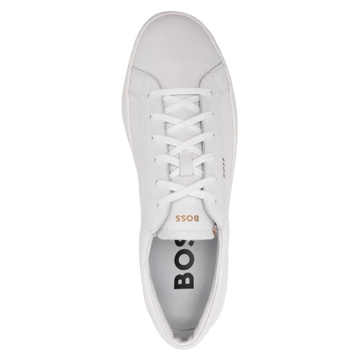 Hugo Boss 黑标 男士真皮时尚百搭低帮休闲鞋 50522865 10249923 白色 100 44
