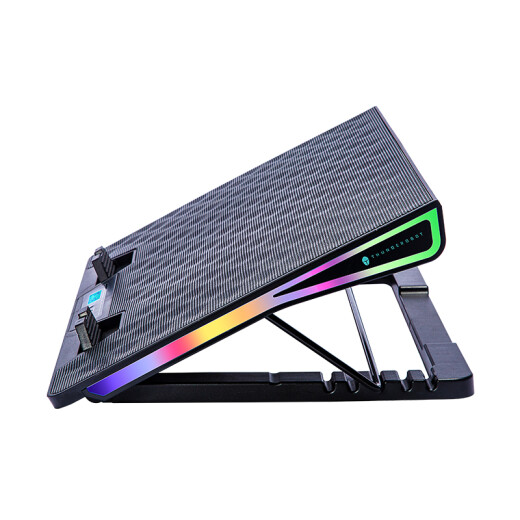 ThundeRobot Wind Tunnel Laptop Radiator F50 E-Sports Radiator Gaming Laptop Radiator Cool RGB Lighting Smart Touch Cooling Bracket on the Side