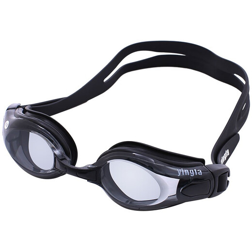 YINGFA myopia swimming goggles casual large frame anti-fog water glasses ok3800af can have different degrees for left and right eyes, black 300 degrees
