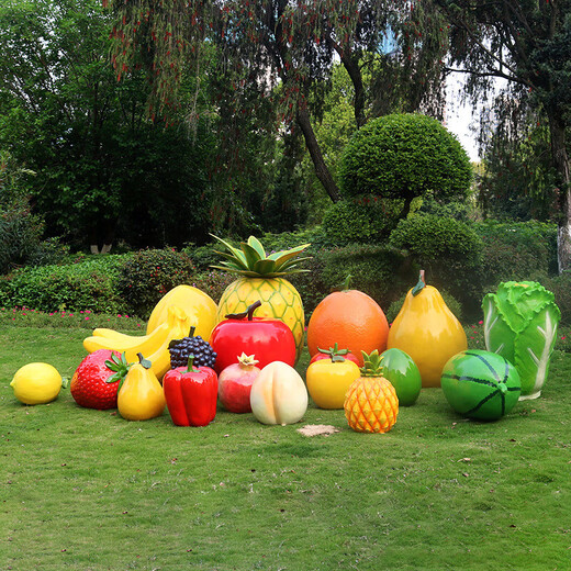 Aoyanlai Fiberglass Fruit and Vegetable Sculpture Ornaments Outdoor Garden Landscape Sketch Villa Farm Outdoor Decoration Strawberry Dingjin