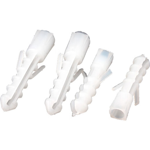 Guwanji plastic expansion tube white nylon fish-shaped rubber plug expansion screw rubber particle expansion bolt anchor wall expansion plug national standard 100 pieces white M6 100 pieces