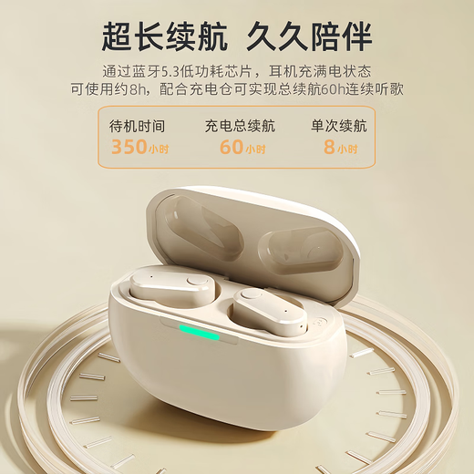 88 La Voice of Berlin丨The first short-handle Bluetooth headset, true wireless semi-in-ear sports game, running, noise reduction, ultra-long battery life, youthful and compact, innovative short-handle top with off-white innovative short-handle丨ultra-long battery life丨Thousand-yuan sound quality