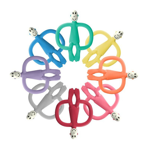 MATCHSTICK MONKEY British Match Monkey Teether Baby Soothes Molars No Tail Tail Anti-eating Hand Bite Teether Can Be Boiled Professional Teether + Cotton Gauze Gift Box