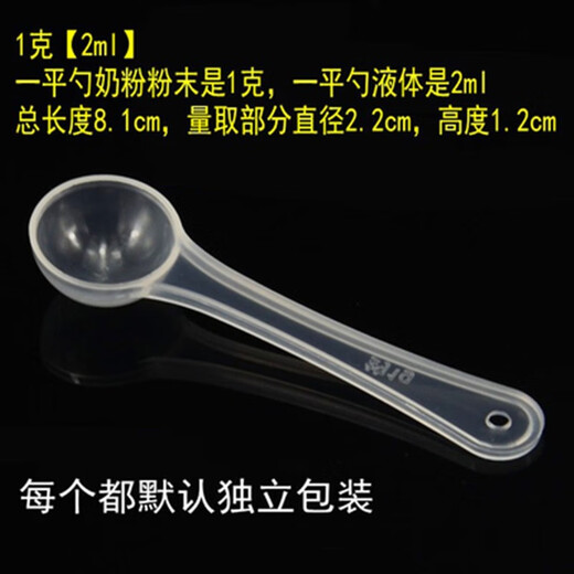 Guoxian stew translucent measuring spoon plastic spoon milk powder spoon 1g3g5g10g15g fruit powder baking measuring spoon quantitative spoon PP spoon 1g3g5g10g15g-one each individually packaged five-piece set
