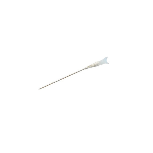 Flower Hairpin Ancient Style Women's High-end New Chinese Style Hairpin Versatile Tassel Hairpin Hanfu Back of the Head Hair Ornament 21# Double Lotus-Silver