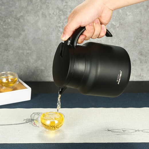 JRINKTEEA high-end 316 stainless steel mini tea insulated kettle tea water separation stewing tea kettle stuffy kettle small capacity coffee pot black gold 800ml