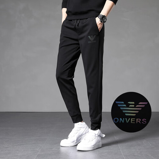 TLME / Mine Luxury Luxury Brand haut de gamme Pantalon de sport décontracté d'été Automne d'automne Nouveau Typants en or brodés en vrac plus en velours marron 3291 Plus Velvet M M recommandé 90-100jin [Jin est égal à 0,5 kg]