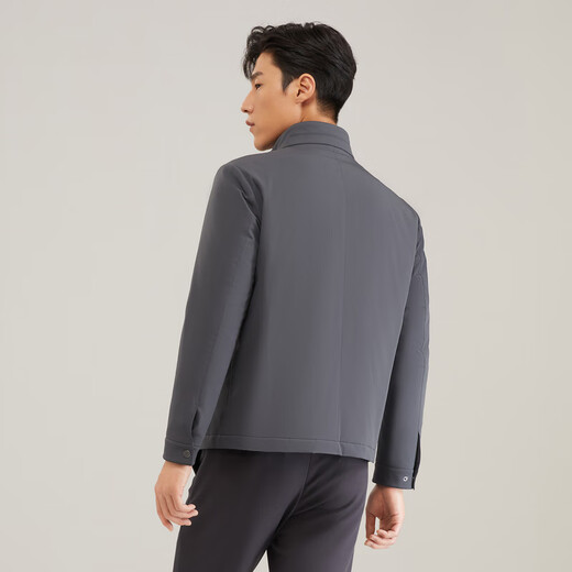 YOUNGOR cotton jacket for men, short cotton jacket with stand collar, nylon and ammonia blend, durable, not easy to wrinkle and easy to care for VMCJ429977DQA XL 180/100A