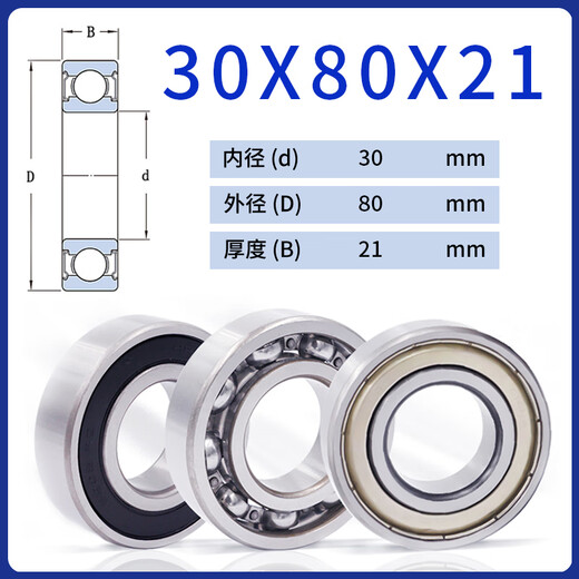 Complete list of bearing models Non-standard bearing inner diameter 26 27 28 30 32 35 36 38 40 deep groove ball bearing 30*80*21 others