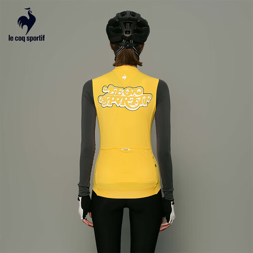 Le coq sportif Cycling French Rooster Autumn and Winter Women's Fashionable Sports Long-Sleeved Cycling Jersey Goose Yellow L
