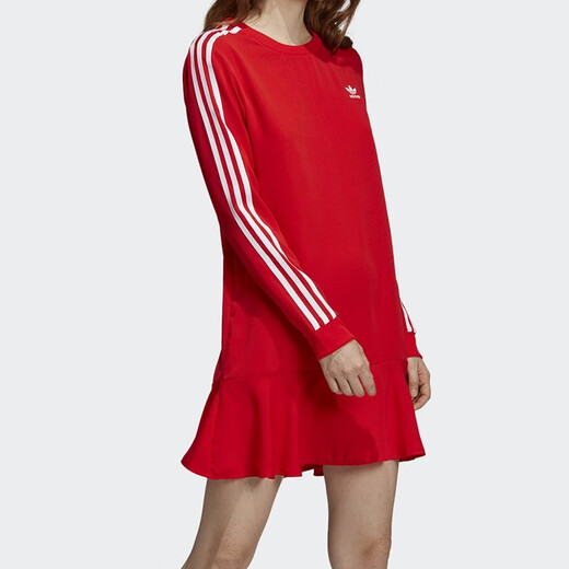 adidas clover Frauen runder Nacken gestrickt Elastic Fashion Kleid DH4550 DW3880 S 34